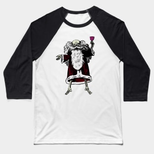 Skeleton Santa Claus Baseball T-Shirt